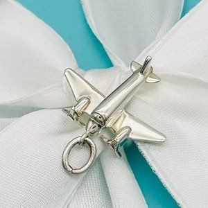 Tiffany & Co. Sterling Silver Airplane Charm NEW